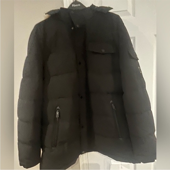 Men's Nautica Black Hooded Puffer Jacket - Picture 5 of 15